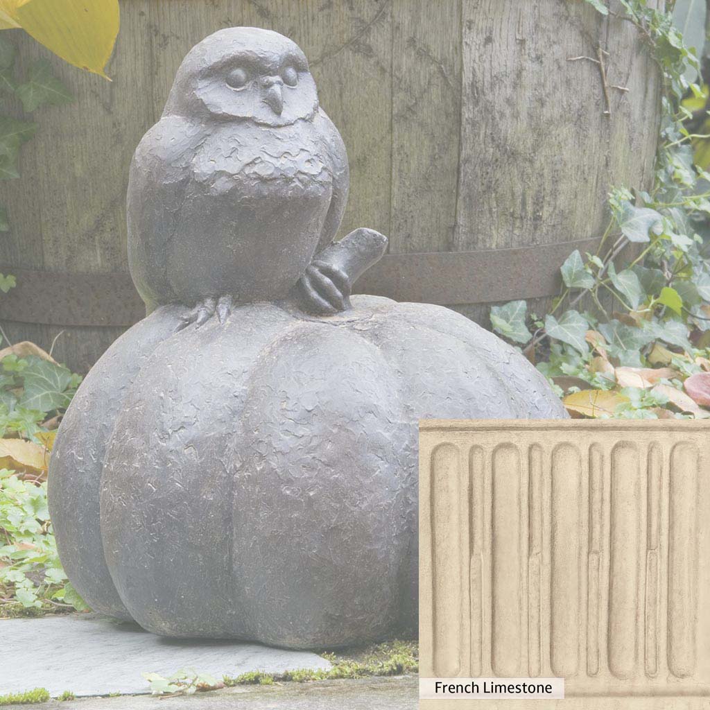 Campania International Owl on Pumpkin Statue