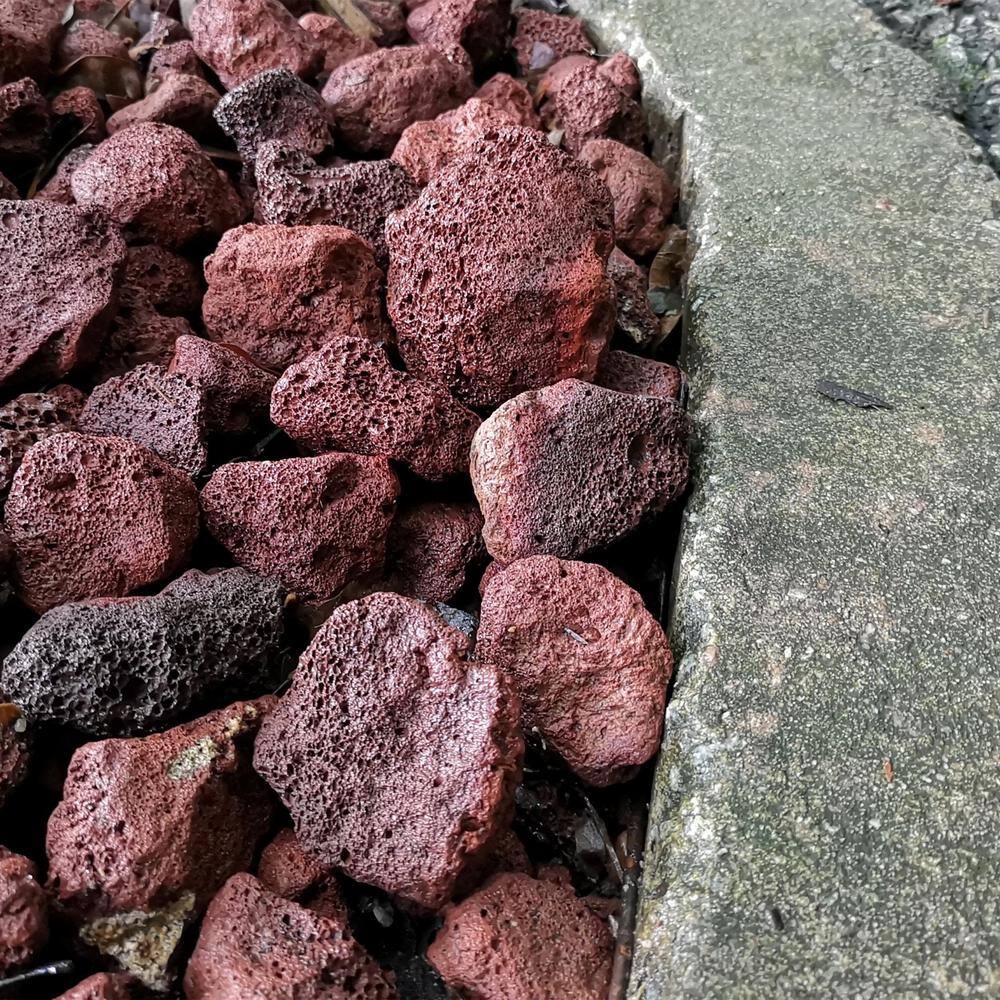 Southwest Boulder  Stone 17 cu. ft. 38 in. Red Lava Bulk Landscape Rock and Pebble for Gardening Landscaping Driveways and Walkways 02-0097