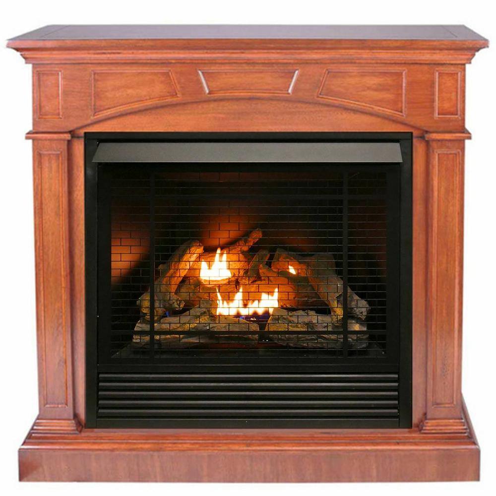 Duluth Forge Duluth Forge FDI32R-M-HC Dual Fuel Ventless Gas Fireplace - 32000 BTU Remote Control Heritage Cherry Finish 179202