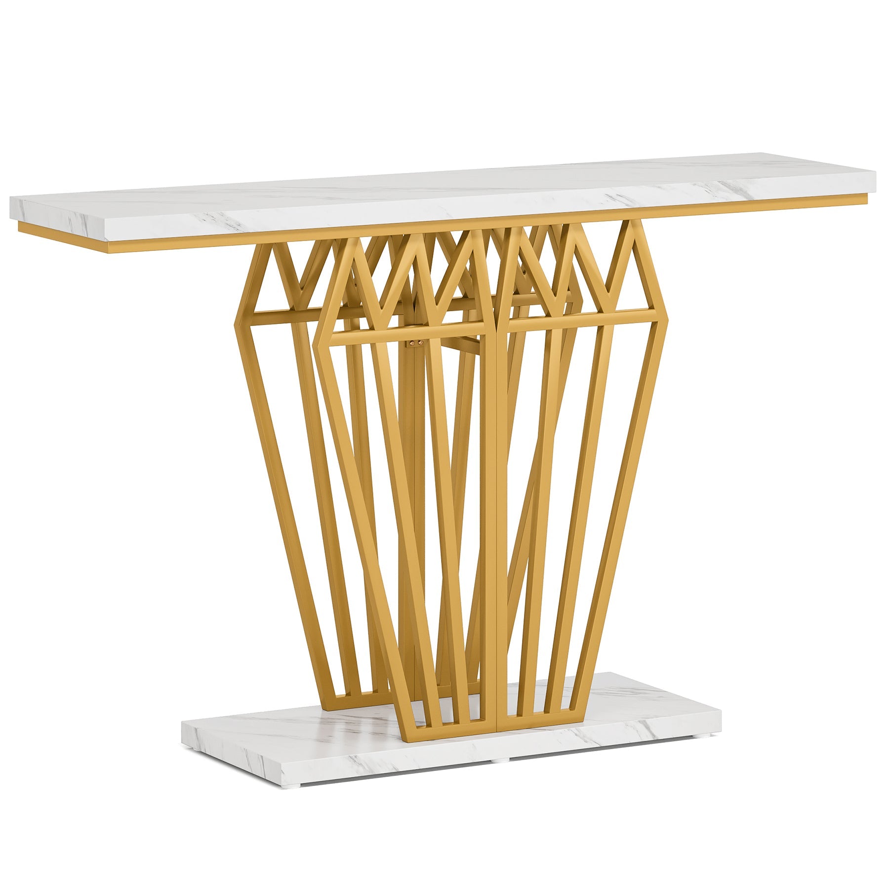 47.24 Console Table, Modern Entryway Foyer Table with LED Lights