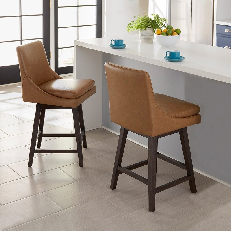 Luca Counter Height Swivel Barstool Set of 2