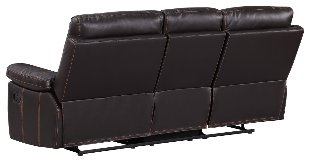 Anthony Leather Air Match Sofa   Contemporary   Sofas   by Luxuriant Furniture  Houzz