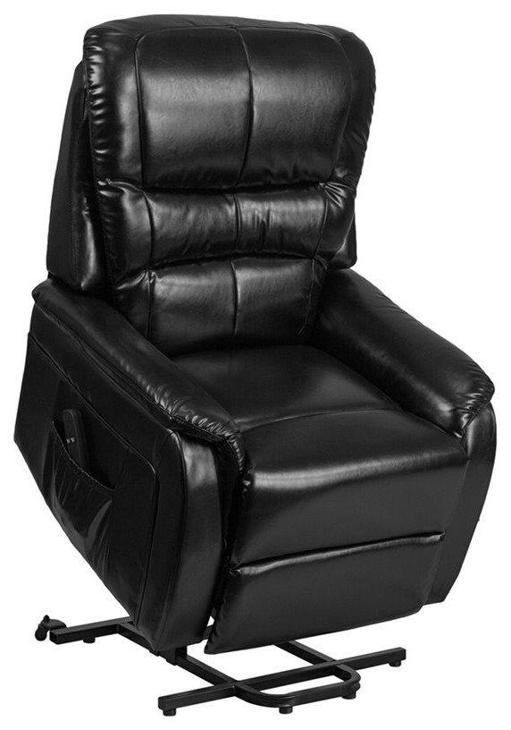 Flash Furniture Hercules Remote Powered Leathersoft Lift Recliner in Black   Contemporary   Recliner Chairs   by Furniture East Inc.  Houzz