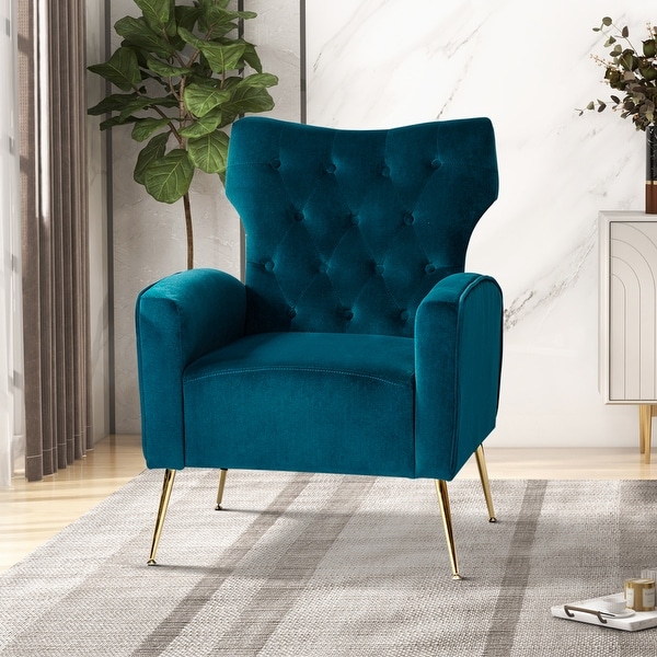 Danita Upholstered Accent Chair with Tufted Back by HULALA HOME