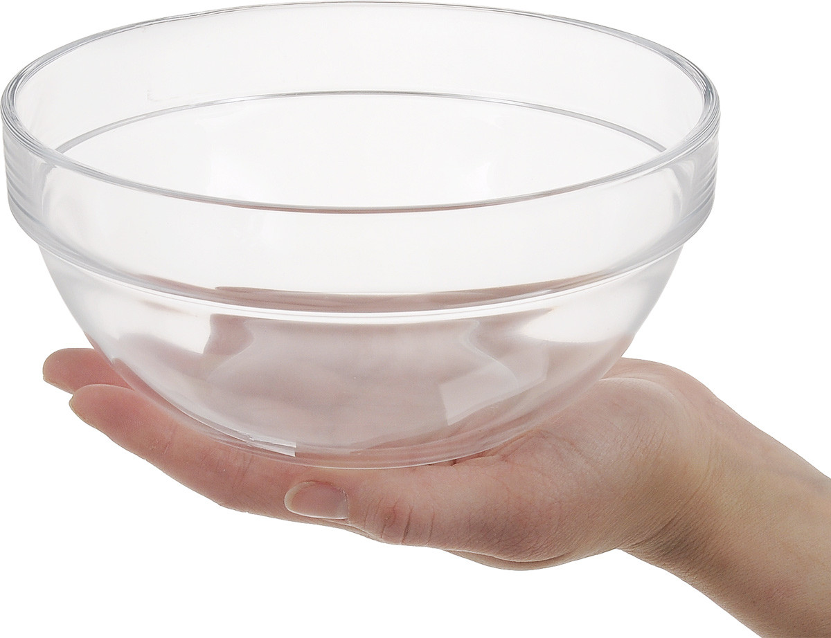 Dinnerware Serving Bowl Empilable Glass Salad Bowl Kitchen Bowl (17 cm)