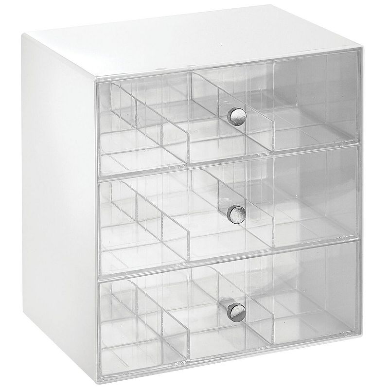 mDesign Plastic Kitchen Storage Tea Organizer， 3 Drawers - 27 Sections