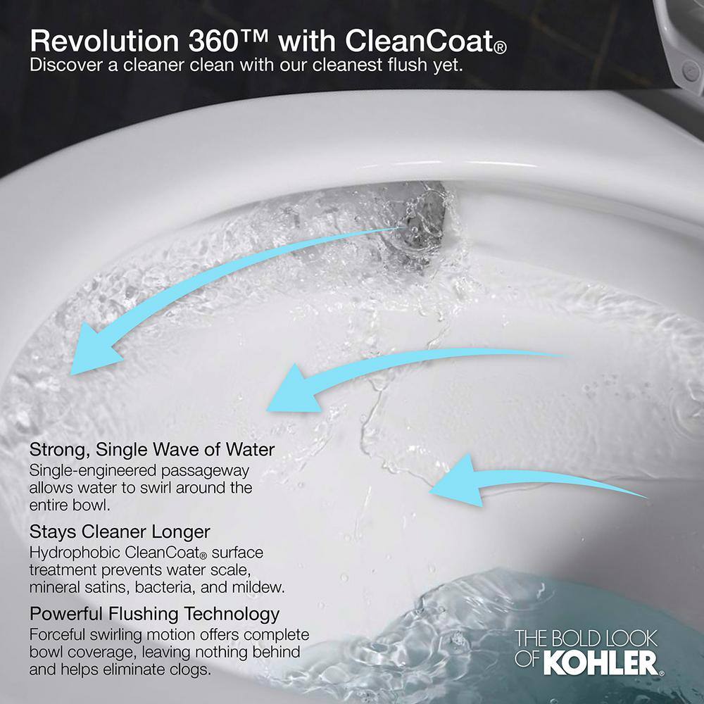 KOHLER Cimarron Rev 360 2-piece 1.28 GPF Single Flush Elongated Complete Solution Toilet in White Seat Included (3-Pack) K-31648-3-0