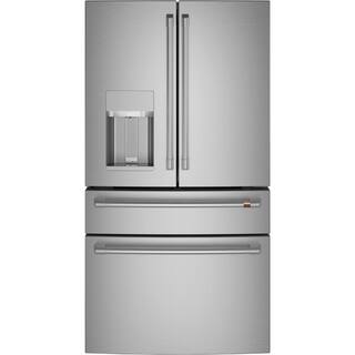 Cafe 22.3 cu. ft. Smart Four-Door French Door Refrigerator in Stainless Steel Counter Depth CXE22DP2PS1