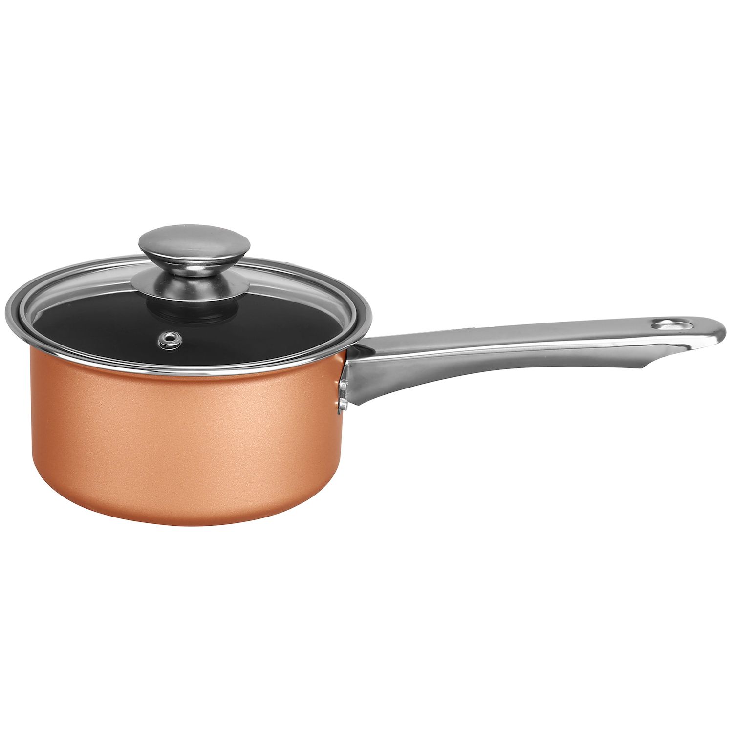 Brentwood 9 Piece Aluminum Non Stick Cookware Set in Copper