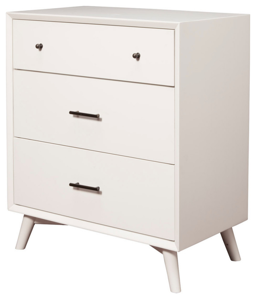 Flynn Mid Century Modern 3 Drawer Small Chest   Midcentury   Accent Chests And Cabinets   by Alpine Furniture  Inc  Houzz