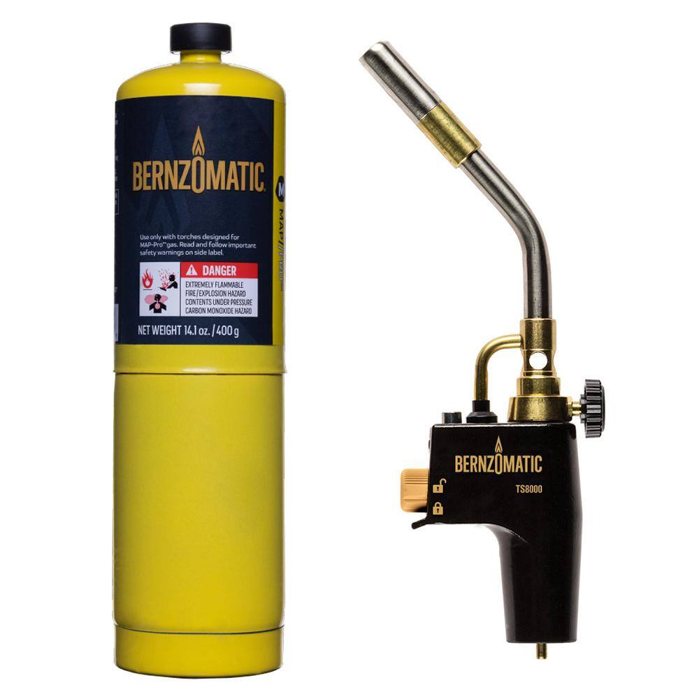 Bernzomatic Max Performance Torch Kit with 14.1 oz. Map-Pro Cylinder and Premium Blow Torch with Adjustable Flame 336638