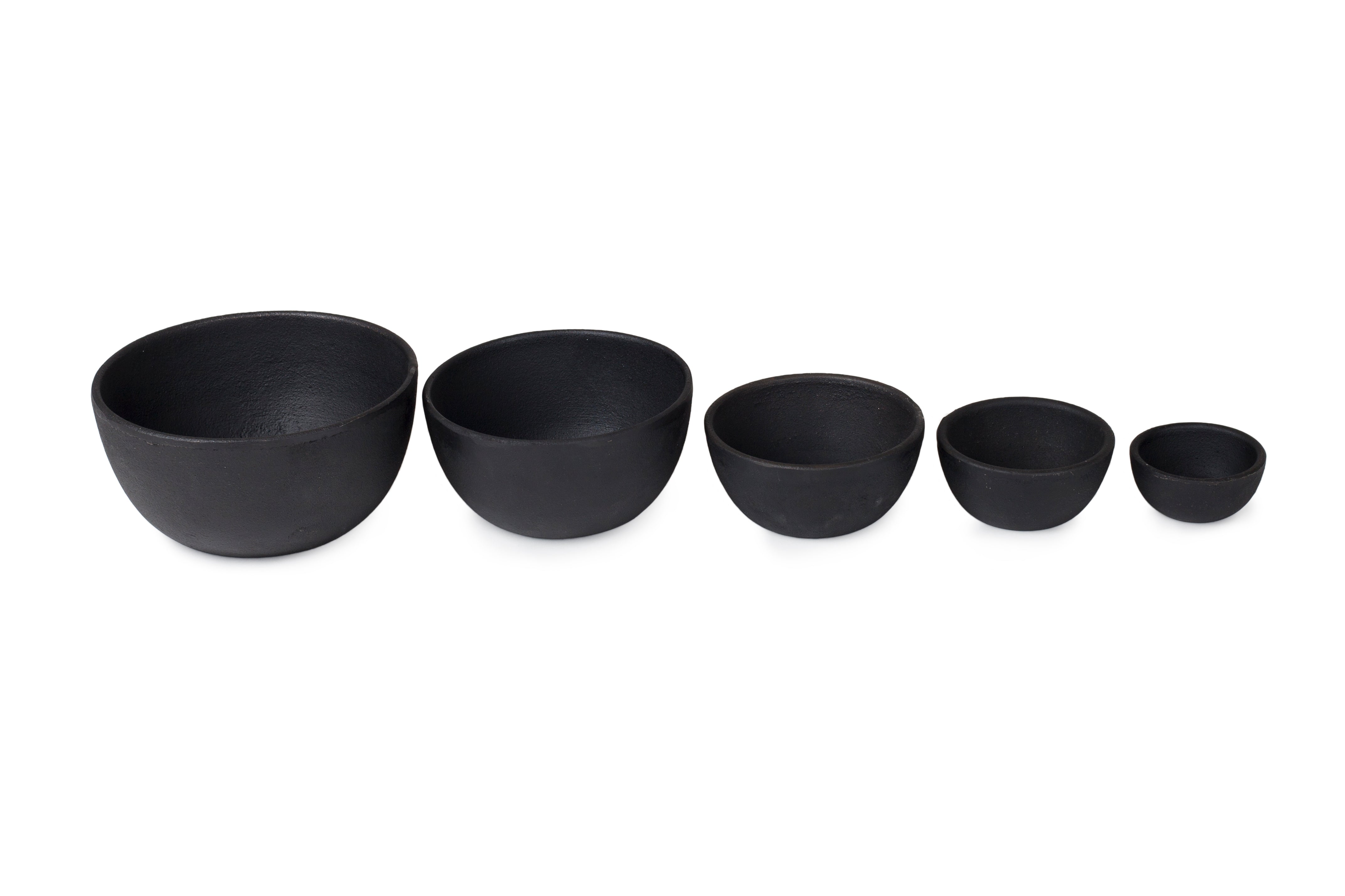 Set of 3 Small Simple Cast Iron Bowls