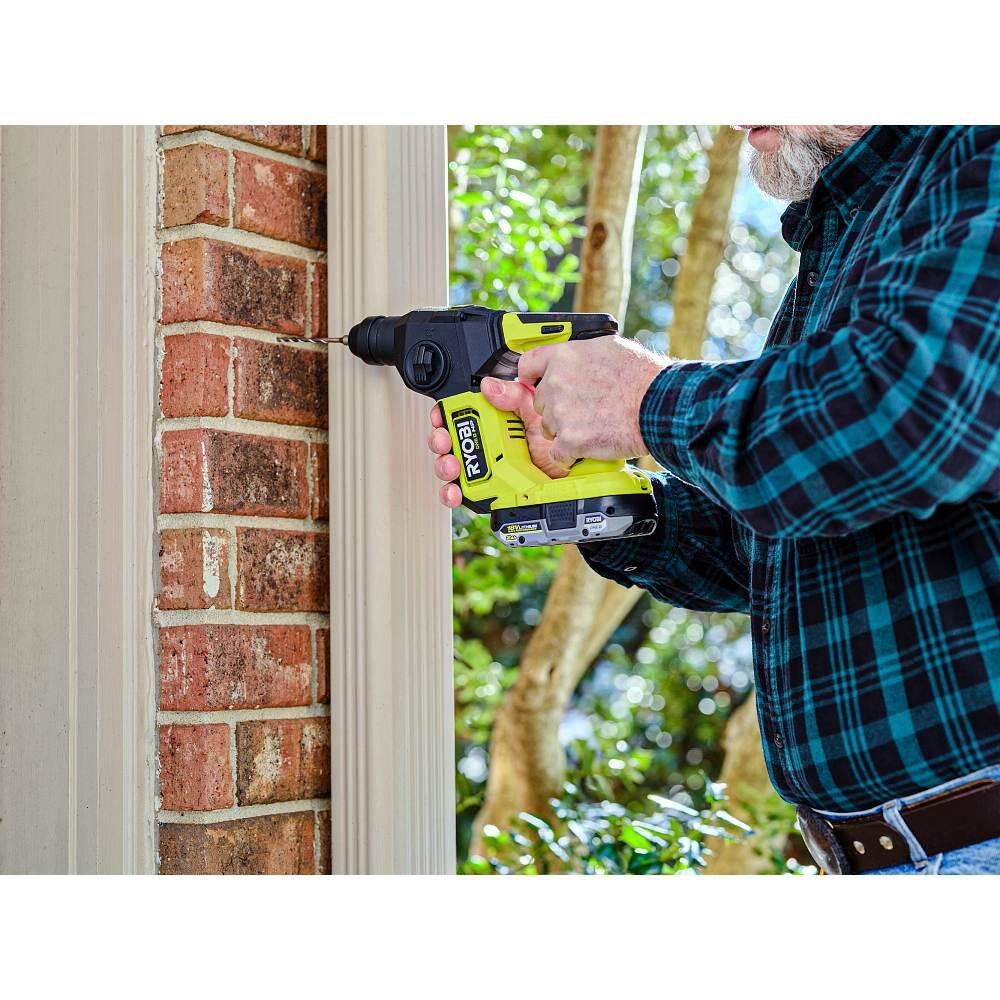 RYOBI ONE+ HP 18V Brushless Cordless Compact 58 in. SDS Rotary Hammer (Tool Only) PSBRH01B