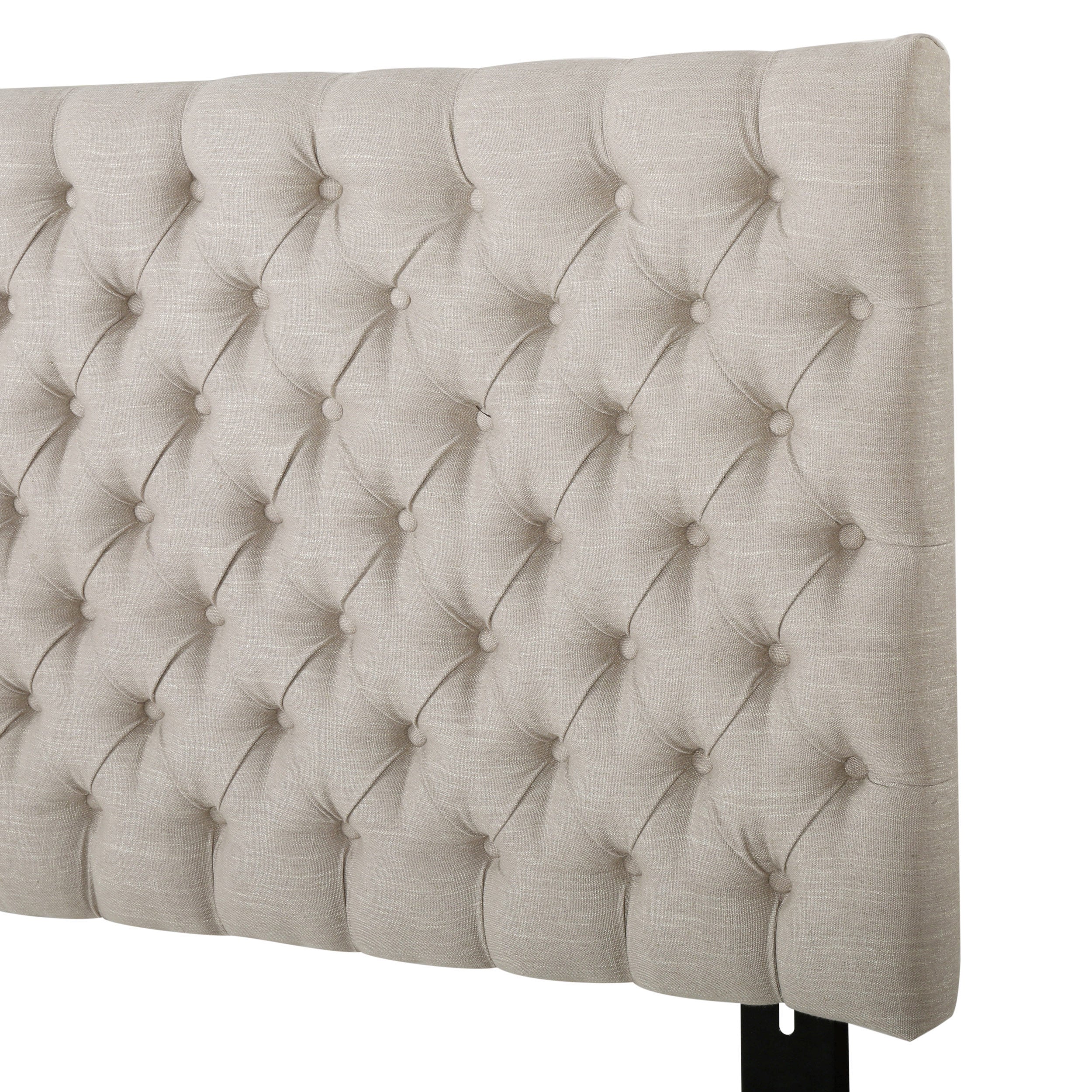 Cannes Adjustable King/ California King Fabric Headboard-Sand