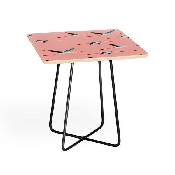 Holli Zollinger Flamingo Pink Round Side Table