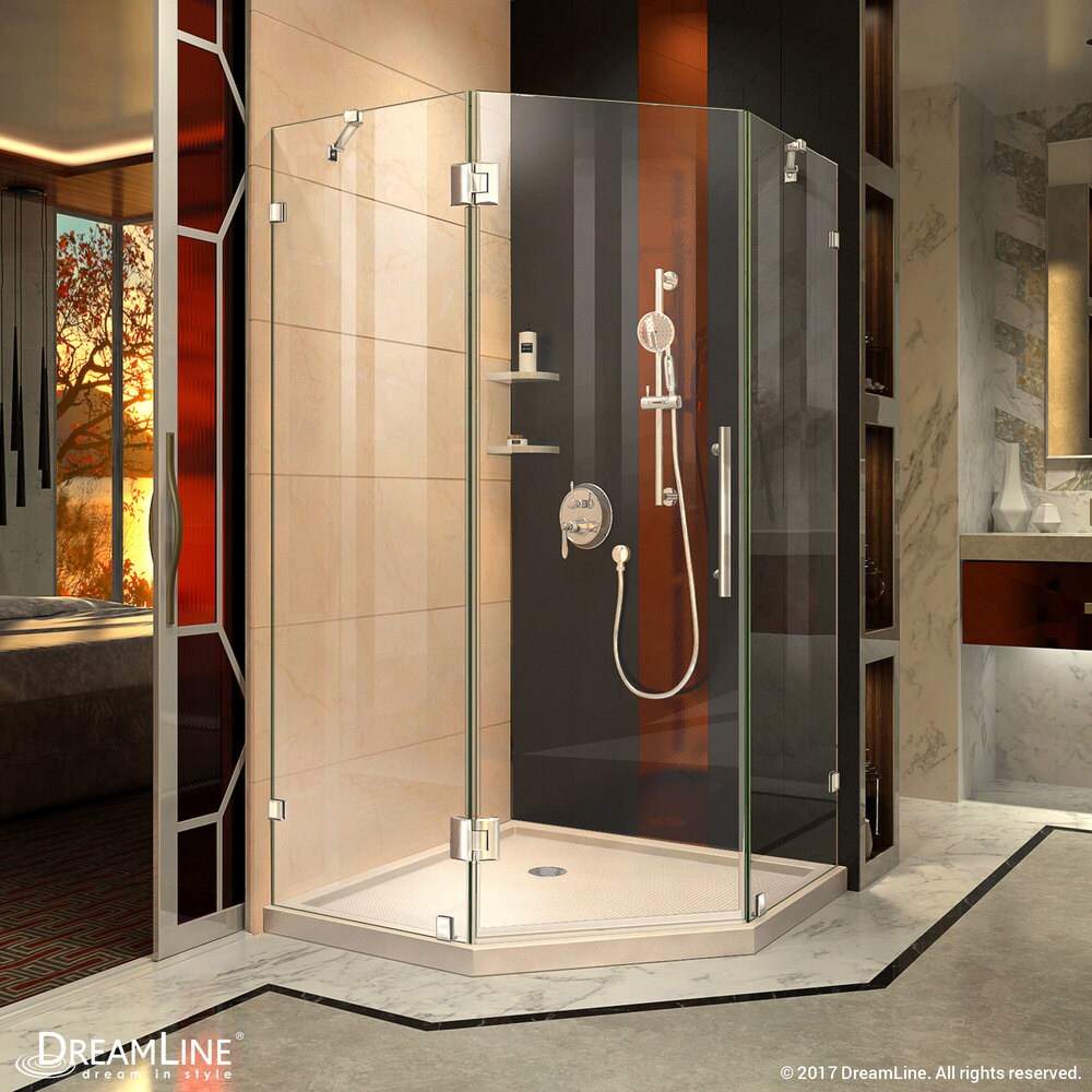 DreamLine Prism Lux 38 in. x 38 in. x 74 3/4 in. H Hinged Shower Enclosure and Shower Base Kit   38\