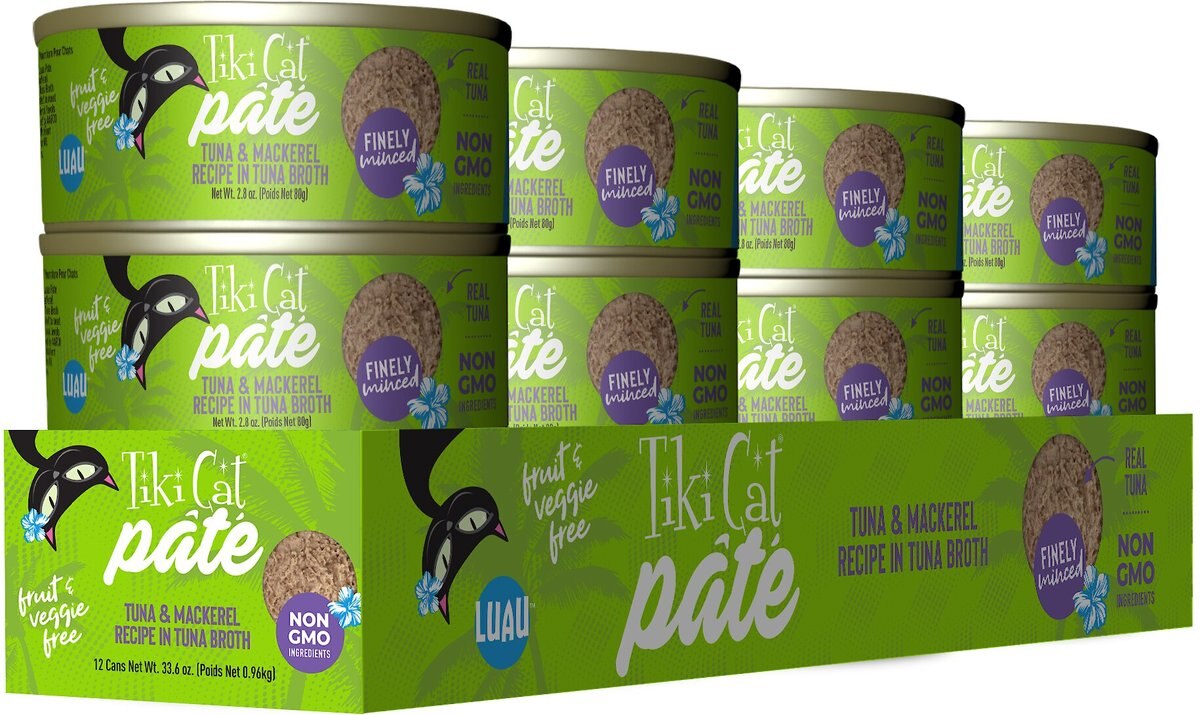 Tiki Cat Luau Ahi Tuna and Mackerel Pate Wet Cat Food