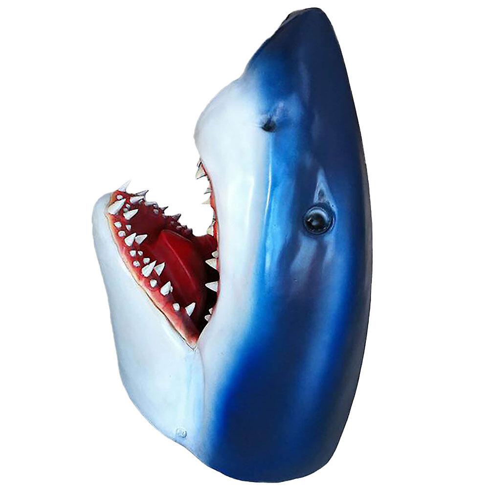 Simulation Shark Resin Shark Craft Ornament Garden Funny Fake Shark Realistic Fake Shark