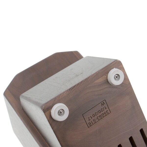 ZWILLING Pro 16-slot Knife Block - Dark Walnut - Black