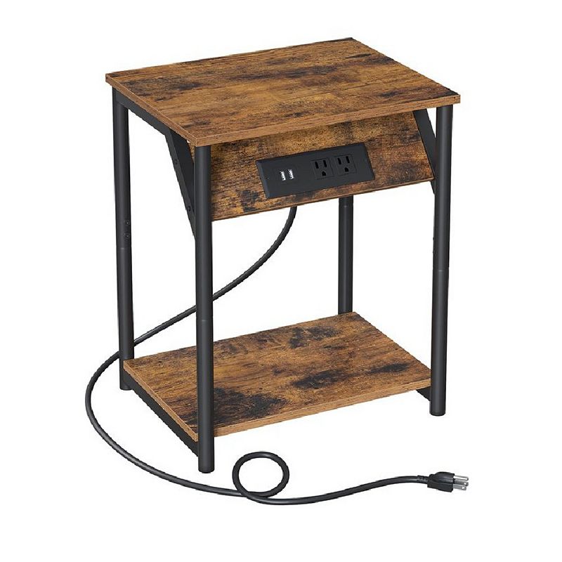 Plug-in Series Side Table With Usb Ports And Outlet