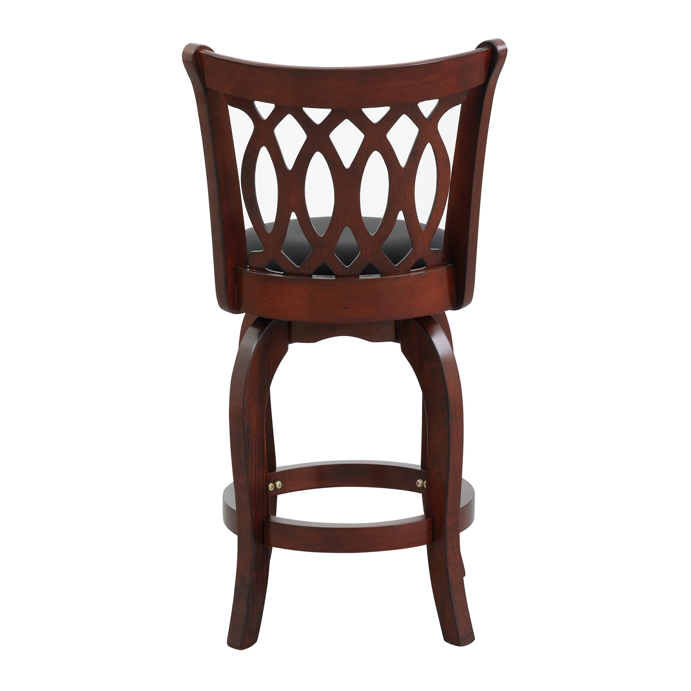 OakvillePark Odelia Scroll Back Swivel Barstool， Counter Height， Cherry