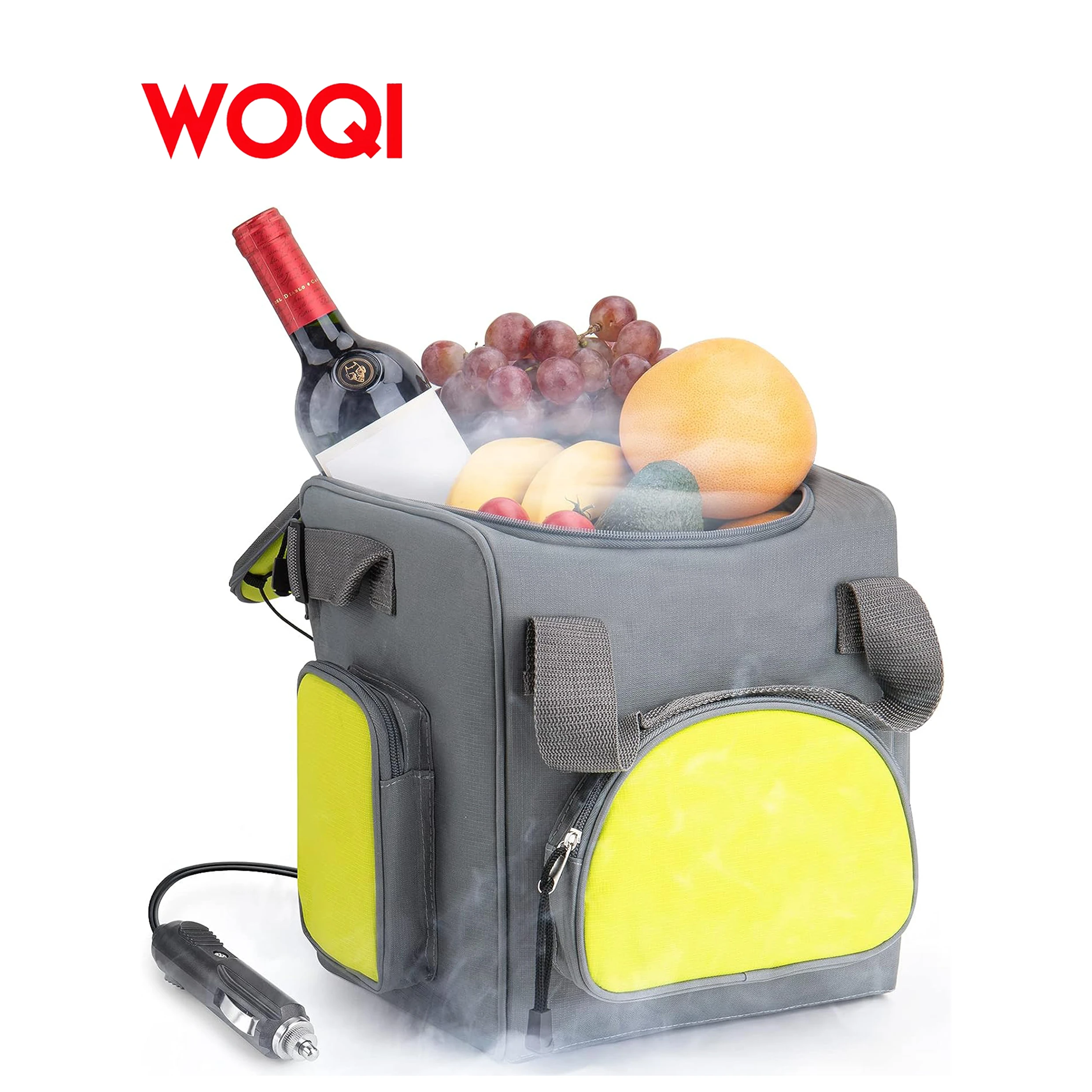 WOQI travel car cooler  small car electric cooler   mini car refrigerator  camping portable refrigerator