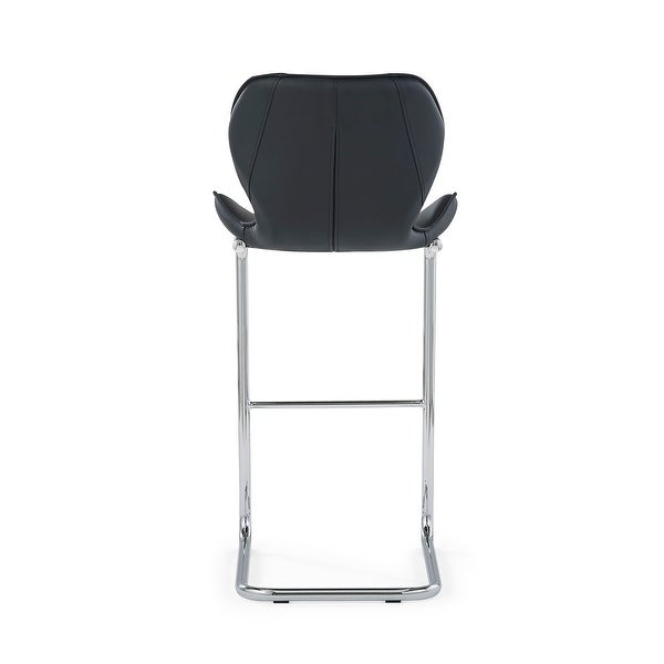 Global Furniture Black Pu Curved Bar Stool - N/A