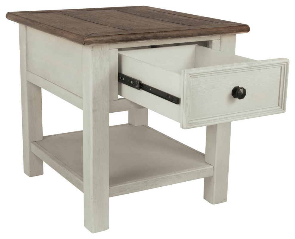 Bolanburg Chairside End Table with USB Ports  ampOutlets   Farmhouse   Side Tables And End Tables   by Ashley Furniture Industries  Houzz