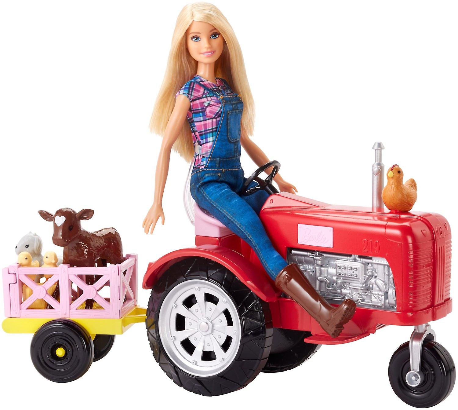 Barbie Doll And Tractor Farmer doll with tractor farmer doll