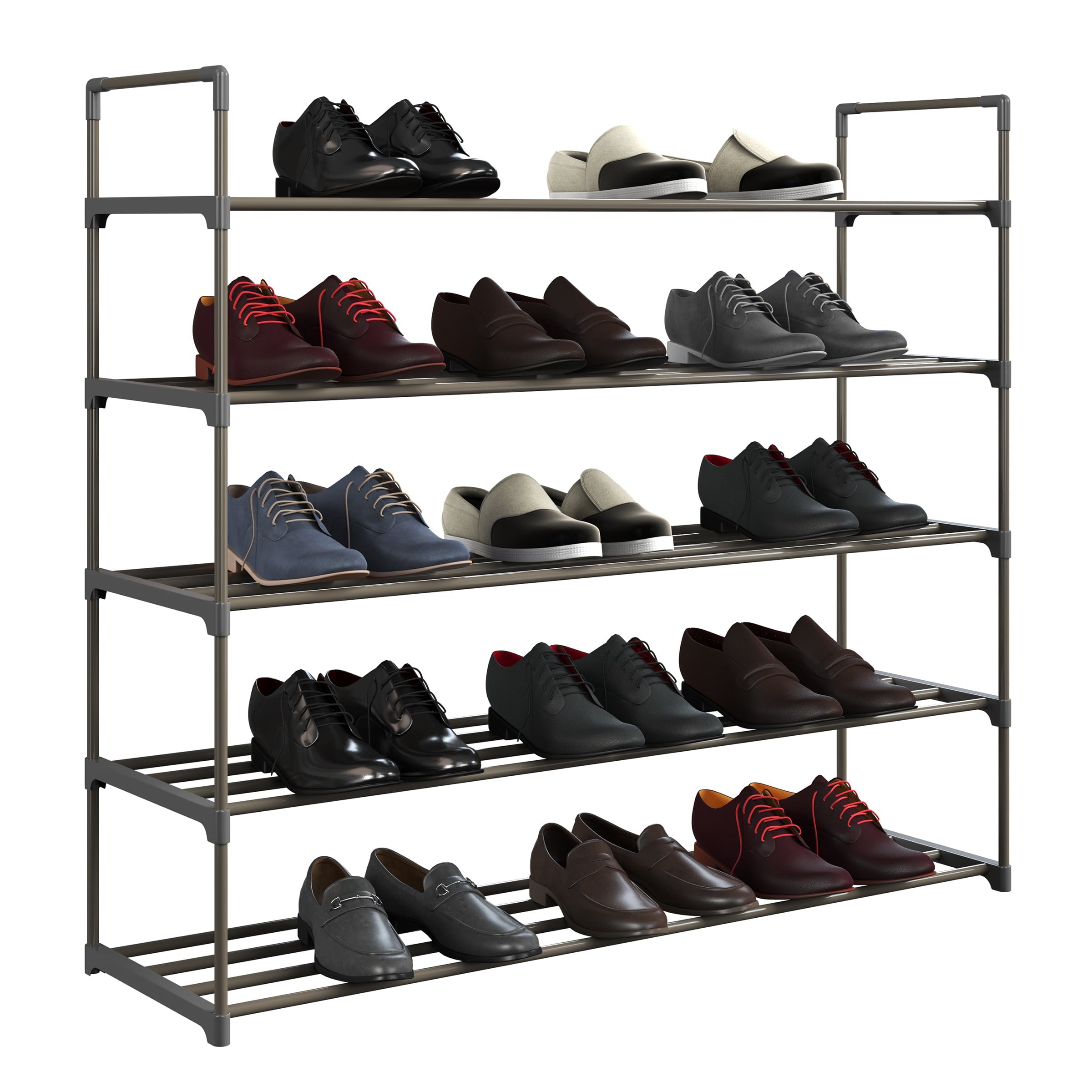 Shoe Rack with 5 Shelves Holds 30 Pairs by Home-Complete