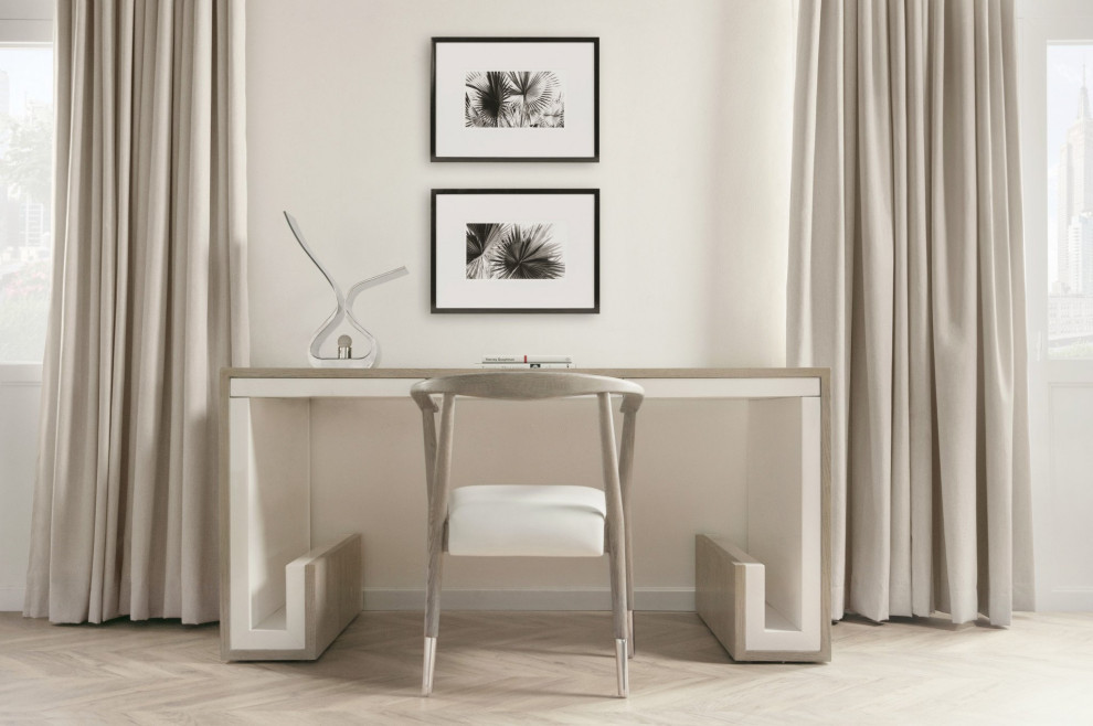 Brook Dining Chair Fallon White/Gray Oak   Midcentury   Dining Chairs   by AED Luxury Home Decor  Houzz