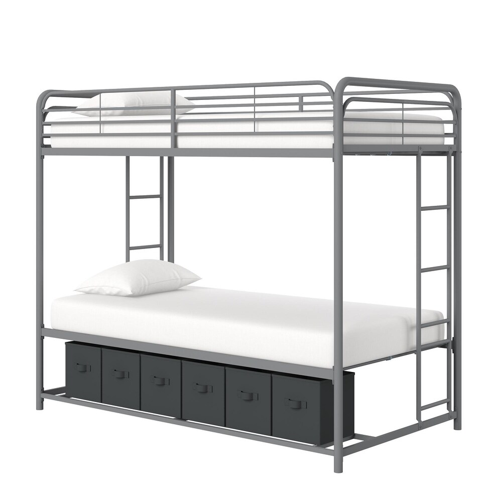 Avenue Greene Brisa Twin over Twin Bunk Bed with Storage Bins