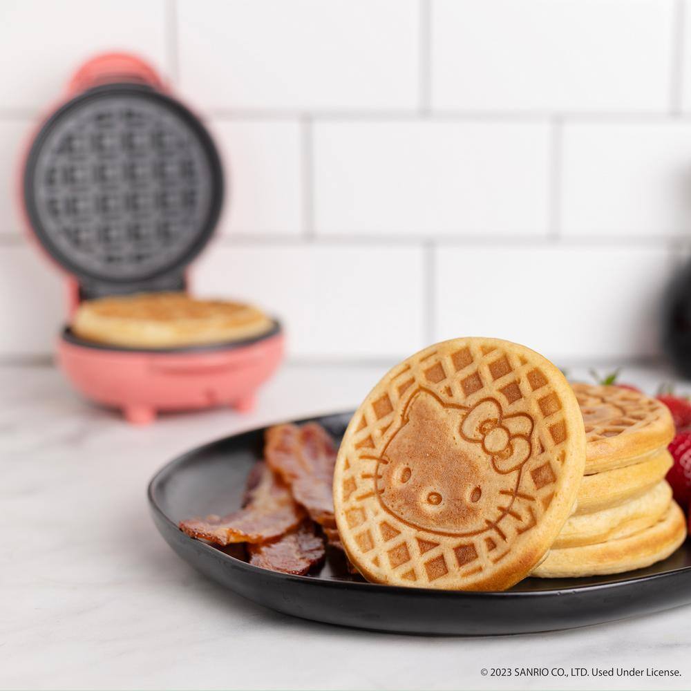 Uncanny Brands Pink Hello Kitty Mini American Waffle Maker WM3-KIT-HK1