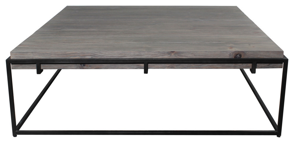 Louise Lg. SQ Cocktail Table   Reclaimed Pine Storm Grey   Industrial   Coffee Tables   by Mandalay Home Furnishings  Inc.  Houzz