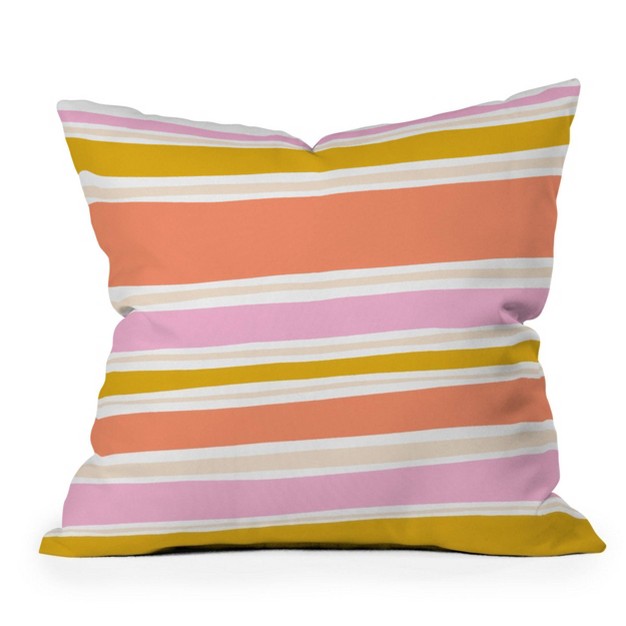 Sunshine Canteen Del Mar Stripes Outdoor Throw Pillow Deny Designs