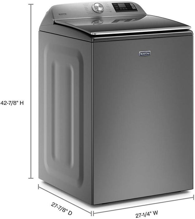 Maytag MVW7230HC 6 Cu Ft High Efficiency Top Load Washer In Metallic