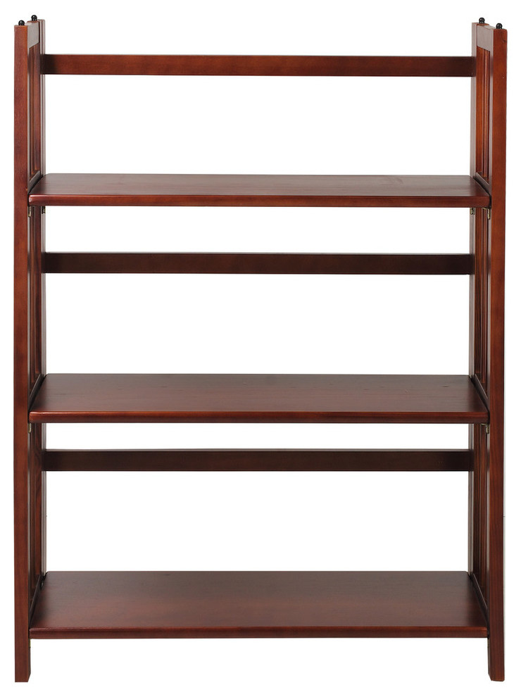 3 Shelf Folding Bookcase   Transitional   Bookcases   by VirVentures  Houzz