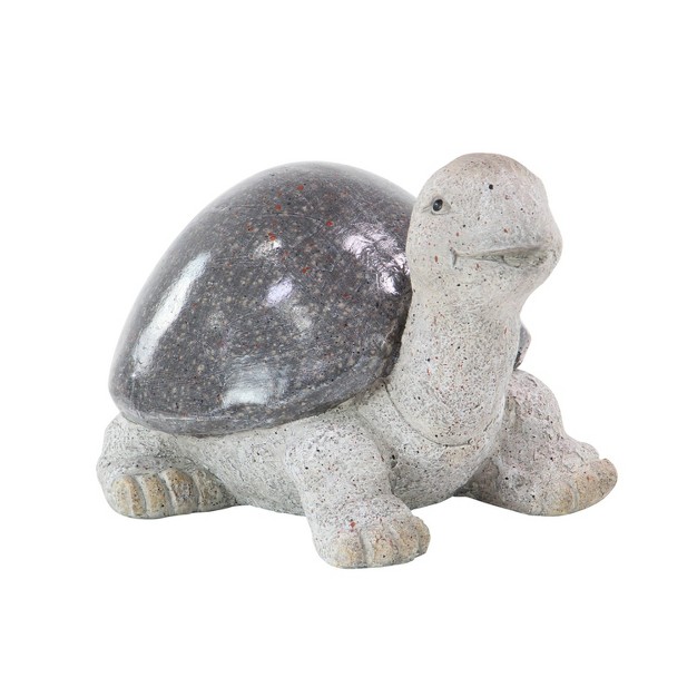 X 13 quot Magnesium Oxide Country Turtle Garden Sculpture White Olivia amp May