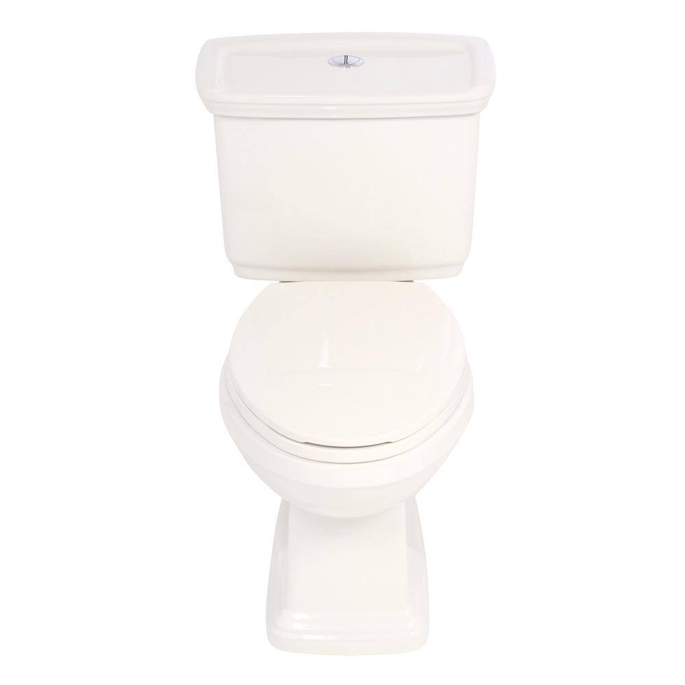 Glacier Bay 2-piece 1.0 GPF1.28 GPF High Efficiency Dual Flush Elongated Toilet in Biscuit N2430E-BISC