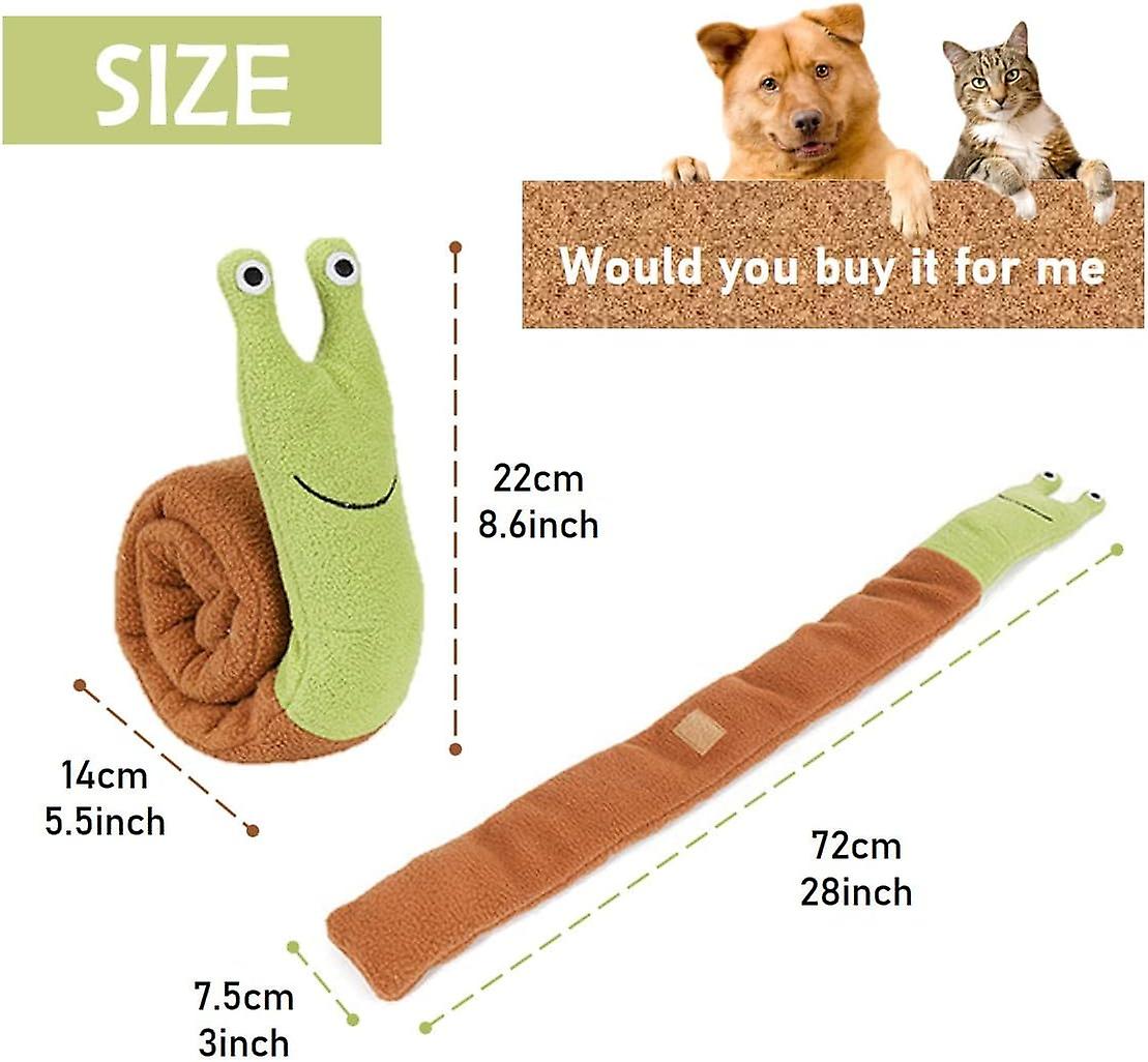 Dog Puzzle Toys， Snuffle Snail Toys For Dog Cat Interactive Foraging Pet Game Instinct Training Playand Stress Release Activity - -