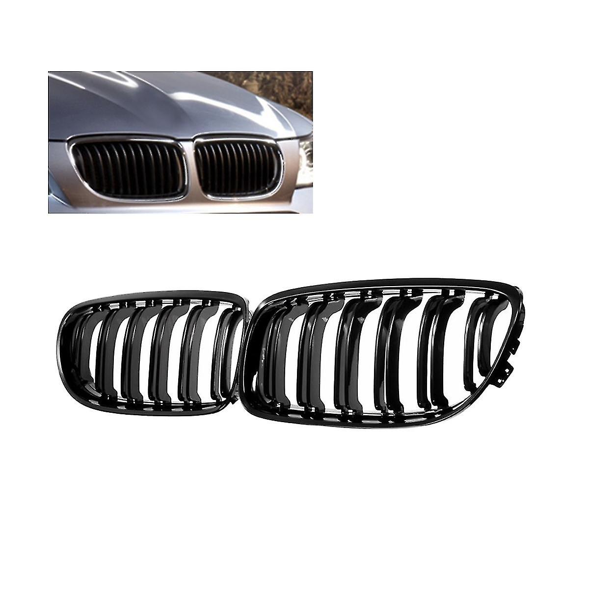 Car Grille Front Kidney Glossy 2 Line Double Slat For 3 Series E90 E91 2009 2010 2011