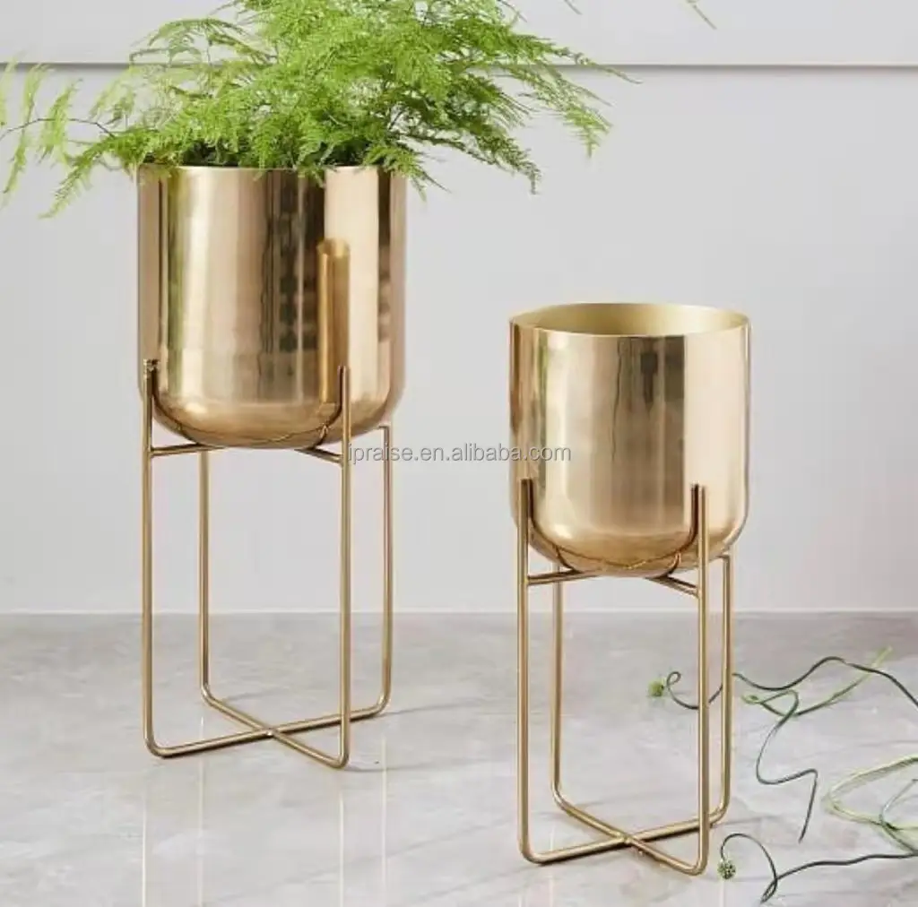 Garden Supplies Luxury Modern metal decorative flower pot stand /plant display rack for outdoor garden indoor home