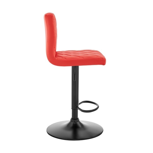 The Duval Adjustable Faux Leather Swivel Bar Stool