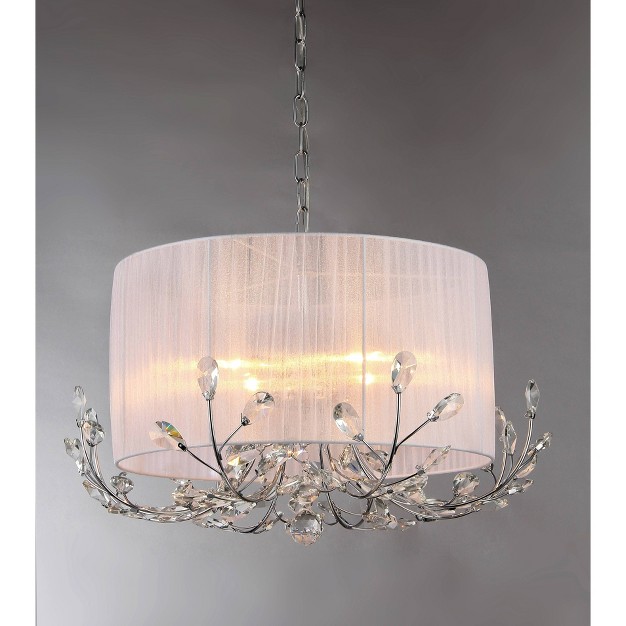 X 21 quot X 12 quot Robin Crystal Chandelier White silver Warehouse Of 