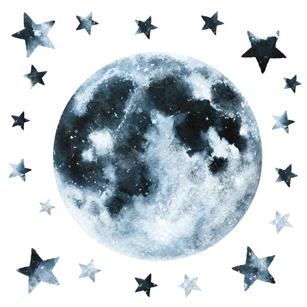 Moon Glow In The Dark Peel And Stick Giant Wall Decal Roommates