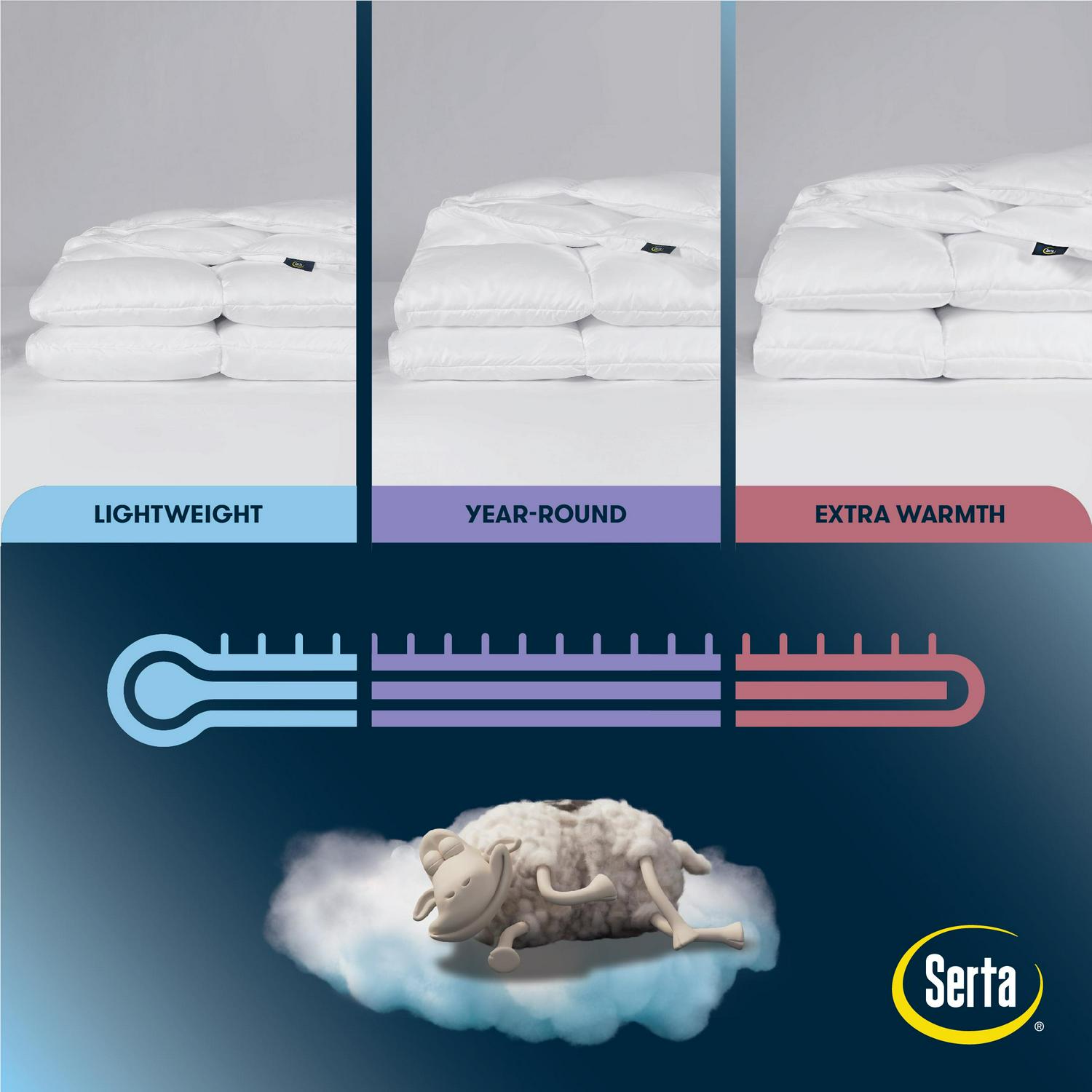 Serta Down Illusion Alternative All Season Comforter Full