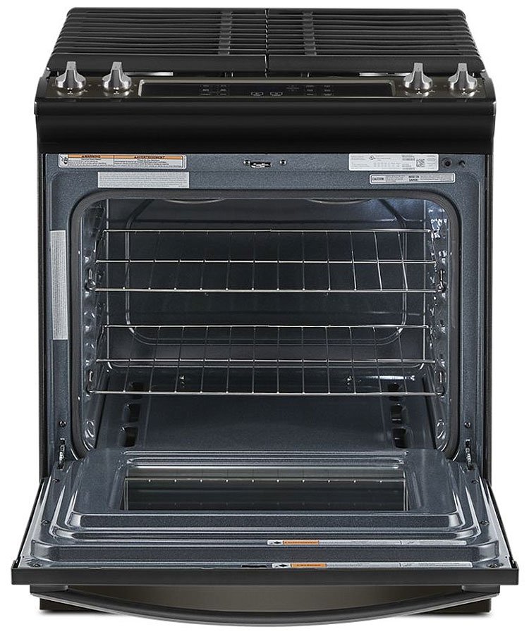 Whirlpool ADA 5 Cu. Ft. Black Stainless Steel Gas Range With Frozen Bake Technology