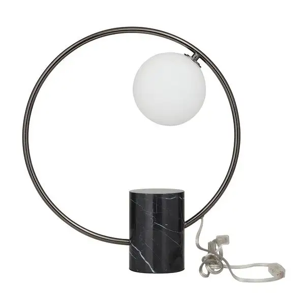 Marble Contemporary Accent Lamp - 15 x 5 x 18