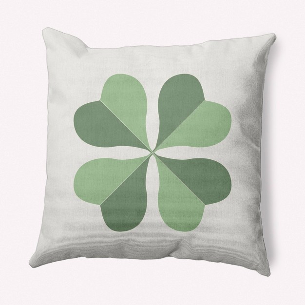 Lucky Clover St Patrick x27 s Day Square Throw Pillow E By Design