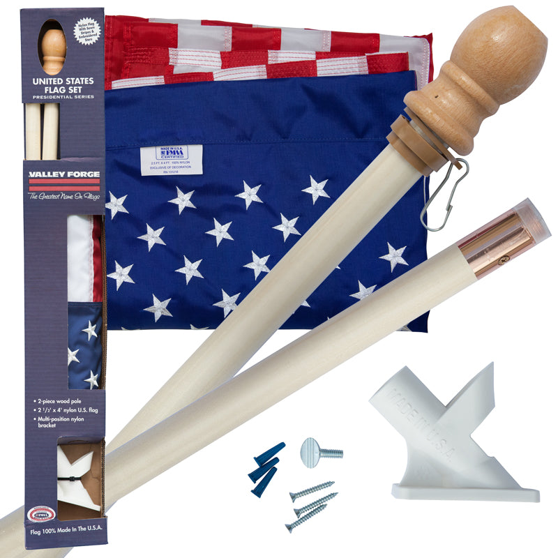 FLAG SET 2-1/2X4US NYLON